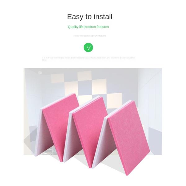 40 мм толщины высокая плотность питомцев полиэстерные акустические панели из волокна для управления звуком