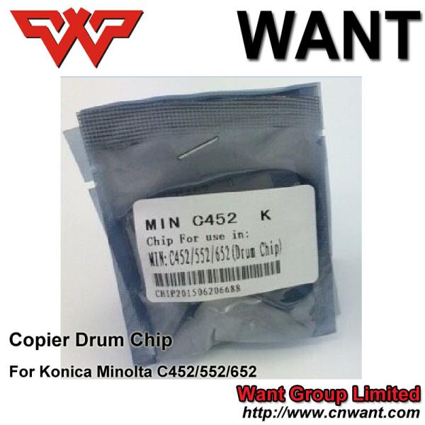 Copier drum chip C452 C552 C652 drum chip use For Konica Minolta Bizhub cartridge BK C M Y 4PCS
