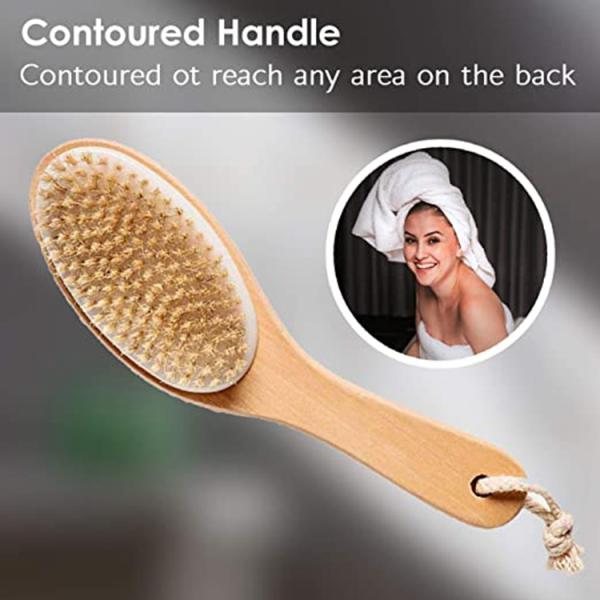 Бамбуковая щетка щетинки хряка инструмента 25cm мытья тела щетинки