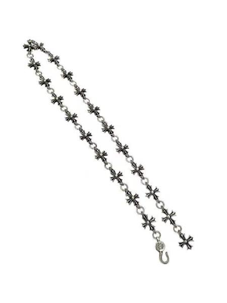 925 Sterling Silver Necklace with Cross Flower Design Nickel Free Hypoallergenic Adjustable Chain Length Pendant