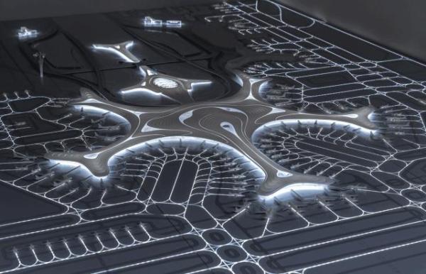 1:200 Scale Model Airport Illuminated International Airport Scale Model