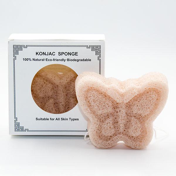 Esponja Konjac natural da borboleta