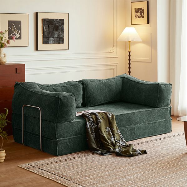 MOYI Modern Multi-Functional Foldable Compression Sofa Bed Extendable Detachable Fabric Vacuum Pack for Hotel Filling Sponge