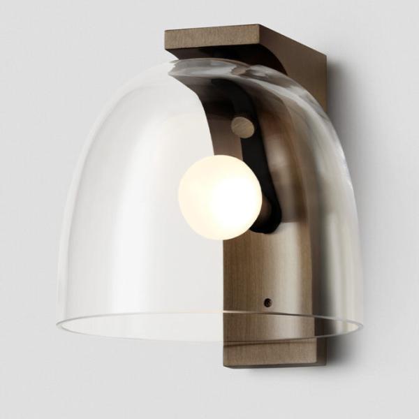 Minimalist LED Steel Tubi Wall Sconce Glass Ball Bedside Light for  Creative Study Living Room