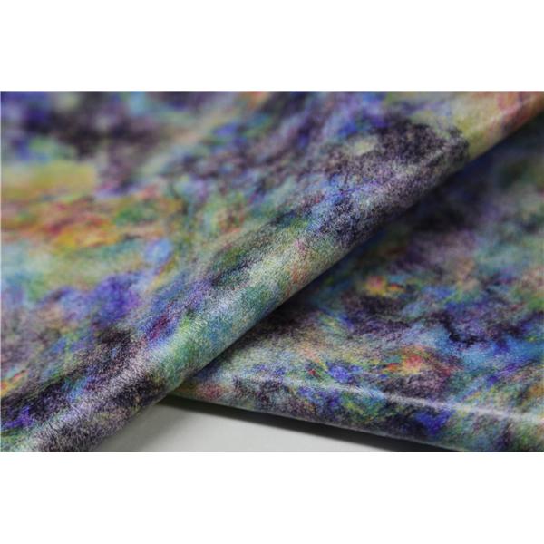 0.65mm Painting Design Printed PU Leather For Jacket , Coat , Bags