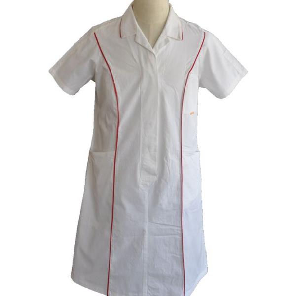 Quick Dry White Nursing Scrubs Medical Uniforms 65% Polyester 35% Cotton