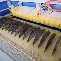 Máquina vendo do cortador de madeira do bloco da pálete para a venda