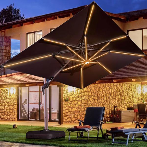 Couleur personnalisée Meubles d'extérieur modernes Jardin Patio Parapluie pour hôtel et restaurant