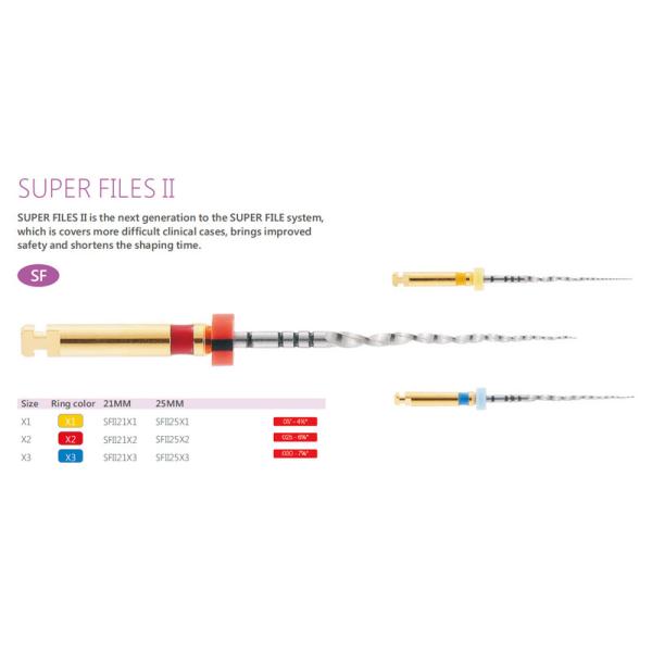 Length 31mm Dental Endo Rotary Files For Root Canal Cleaning Dentistry