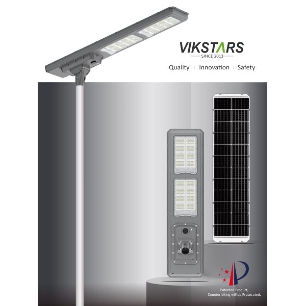 Nouveau lampadaire solaire bidirectionnel IP66 LED Lumière solaire de jardin 600W 900W Tout en un Lampes solaires de paysage