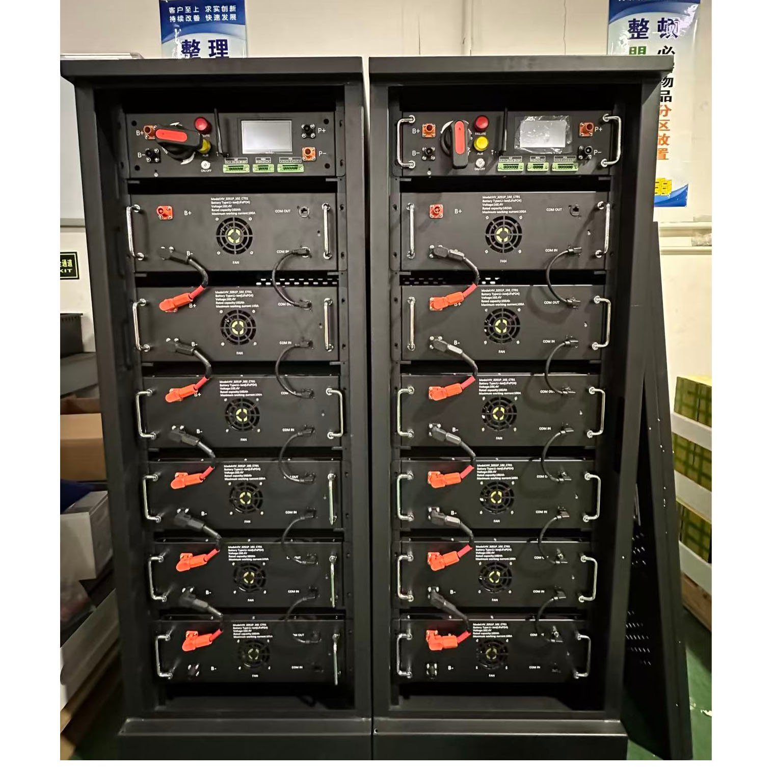614.4V 100Ah High Voltage Battery Energy Storage Cabinet 61.44Kwh Lithium HV Battery Home Use
