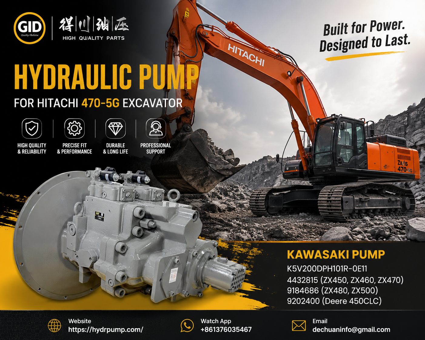 Excavator Hydraulic Pump K3V280SH141L OEM Replacement for ZX1200 High Efficiency Hydraulic System