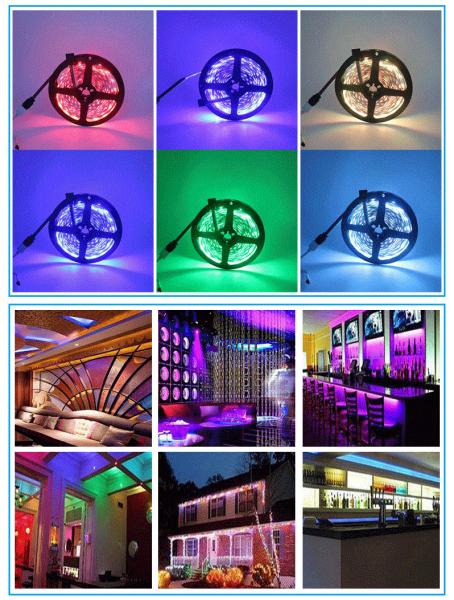 Color Changing RGB LED Strip Light Full Set 5M 5050SMD Come With Remote Control and Power Supply