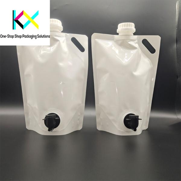 160um Biodegradable Spout Pouch Wine Juice Liquid Coffee Packaging Tap Pouch