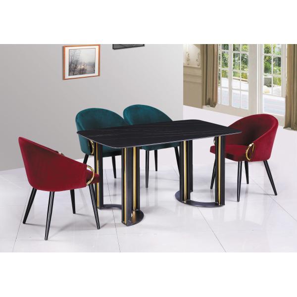 Stainless Steel Frame 130*80*74cm Painting Wrought Iron Table