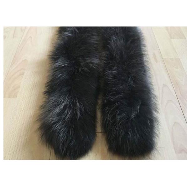 Воротник меха воротника меха енота большой длинный отделяемый реальный для зеленого цвета см зимы 80