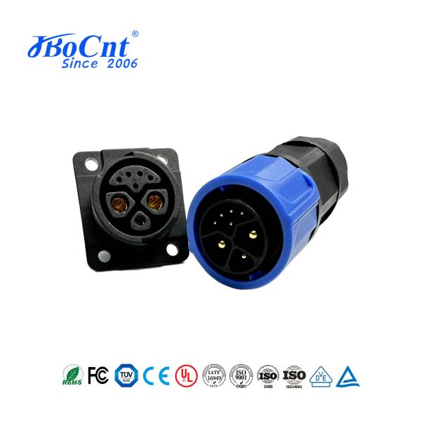 2+1+5 Battery Connector 40A Ip67 Waterproof M25 6-pin Power Connector for Electric Scooters