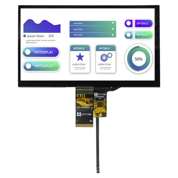 7.0TFT LCD Display1024x600 LVDS Capacitive touch Optical Binding