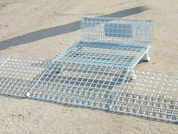 Heavy Duty 6.0mm Collapsible Wire Mesh Containers Galvanized Steel