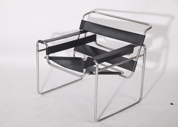 PU Saddle Leather Lounge Chair