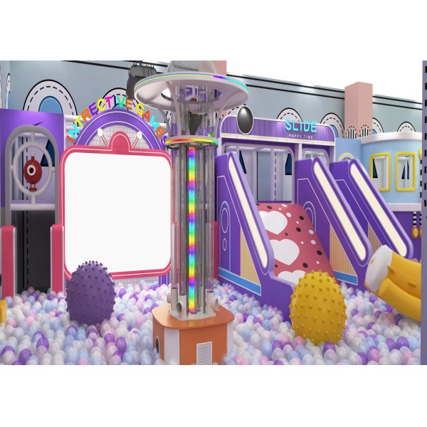 Multi Slide Family Entertainment Center Dream Castle Theme with Interactive Zones Complex