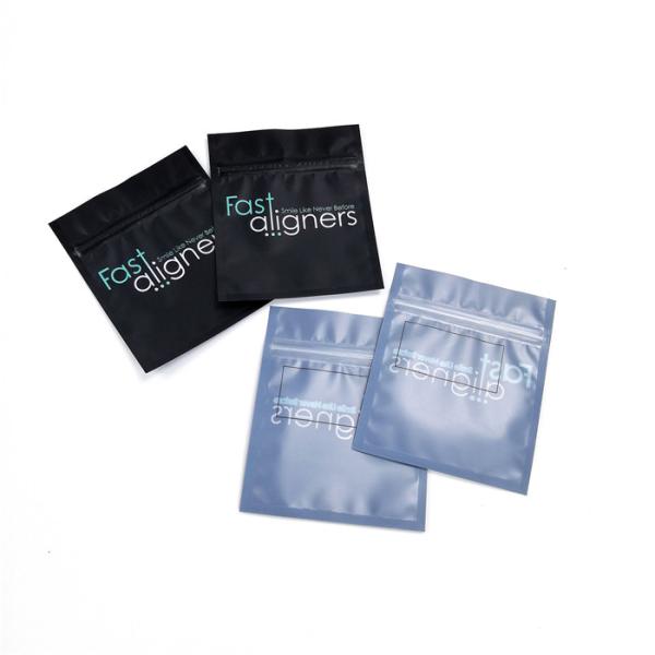 Custom Printed Electronic Products Packaging Bags Black Matte Mylar Plastic Flat Pouch