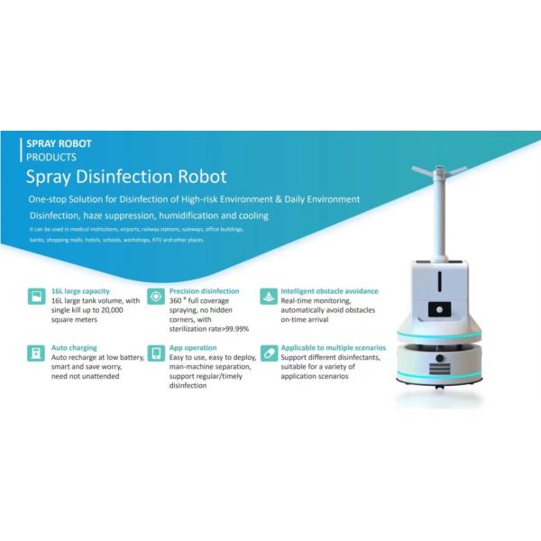 Ultra Disinfectant Spray Robot 3000ml/H Spray 3L/H Fog Machine Sanitizer
