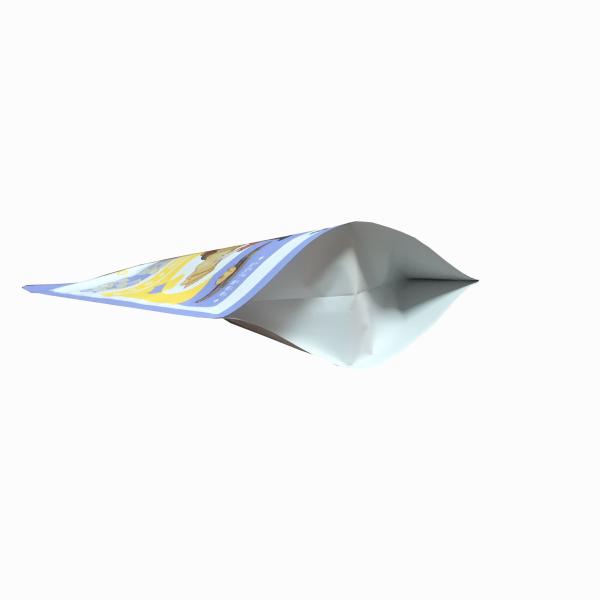 Accept Custom Printed Cheap price Zipper Stand Up Pouch for Food White kraft paper packaging bag with you logo