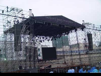 Aluminum Glass Stage Black Can Adjustable 3 level Plywood Stage 1.22 x 1.22 m For Concert,Wedding, Show, Events