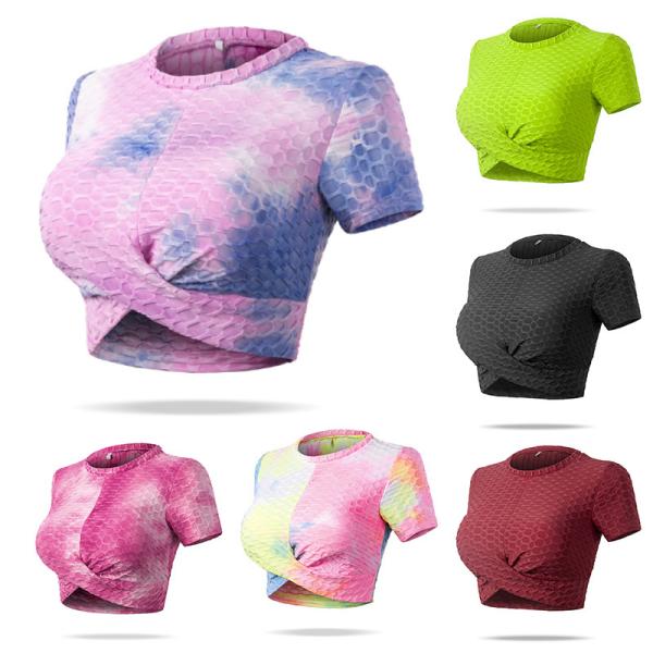 Верхняя часть 260g урожая разминки рукава футболки женщин BSCI подрезанная короткая