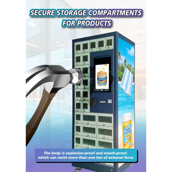 Surfing Locker Vending Machine for Towels and Sunscreen — 24/7 Self-Service Retail for Beaches and Outdoor Venues