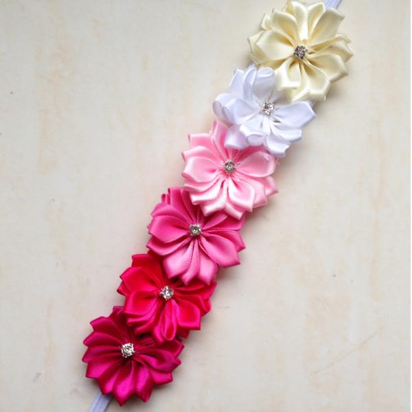 The new European and American children hair jewelry six polygonal flower hair color