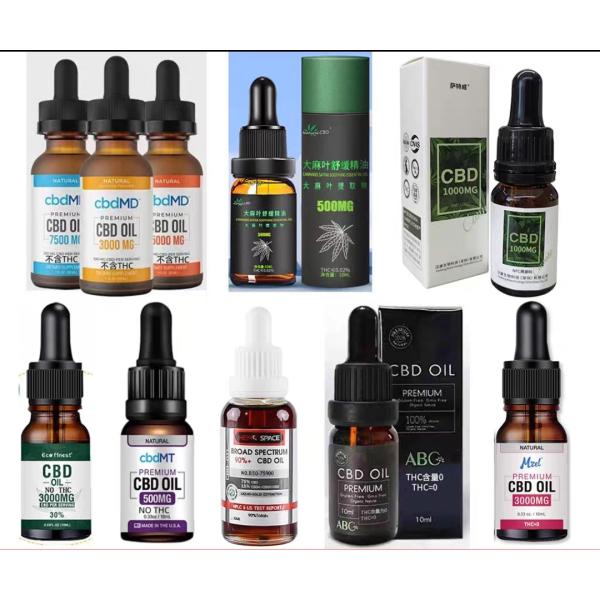 Custom 30ml CBD Oil Dropper Bottle Label Printing Strong Adhesive Waterproof