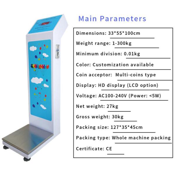 Coin Vending Weighing Scales Division 0.1kg LED Display Type Digital Body Weight Machine