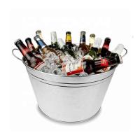Bouteille de vin en métal à popcorn, marque personnalisée, bouteille de glace galvanisée en métal rond, 5L, avec ouvre-bouteille et poignée de bière, champagne