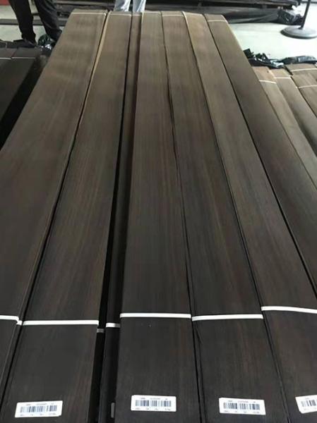 Dark Smoked Oak Wood Veneer Straight Grain Thick 0.42MM Panel AB