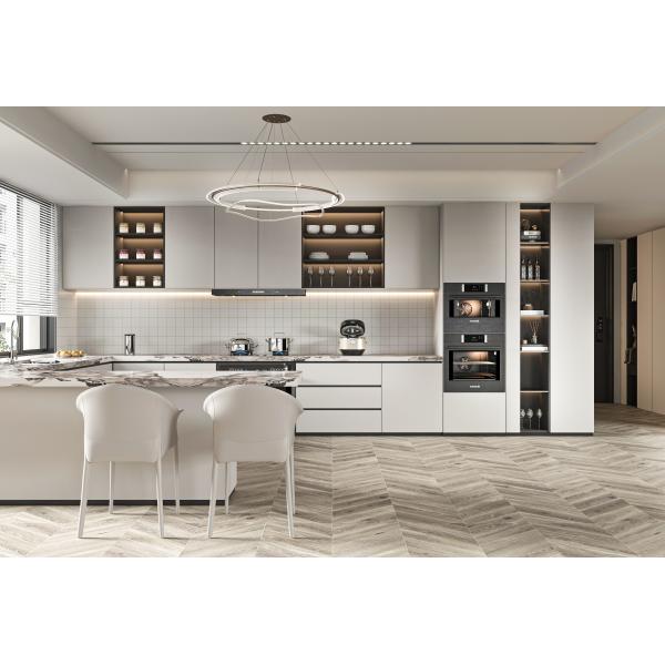 Factory Direct Free Designs Furniture U Shaped Melamine Kitchen Cabinets