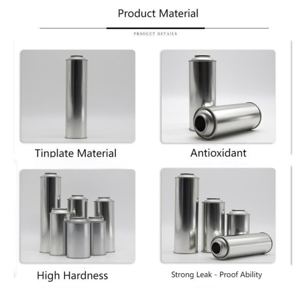 2K Component Aerosol Cans Tinplate Aluminum Metal Offset Printing For Chemical Packaging