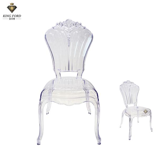 Modern Plastic Resin Acrylic Dining Chair For Wedding Party And Restaurant