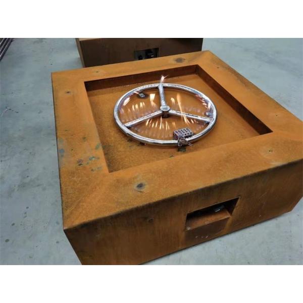 Garden Furniture Corten Steel Fireplace Square Gas Heate Smokeless Fire Pits
