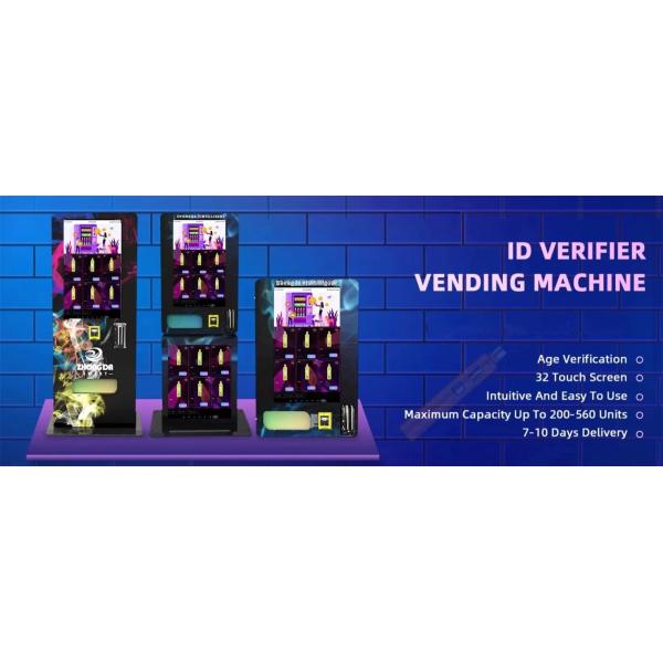 Automatic Mini Vending Machine 32 Inch Digital Screen Age Verification Vending Machine With Id Card Reader