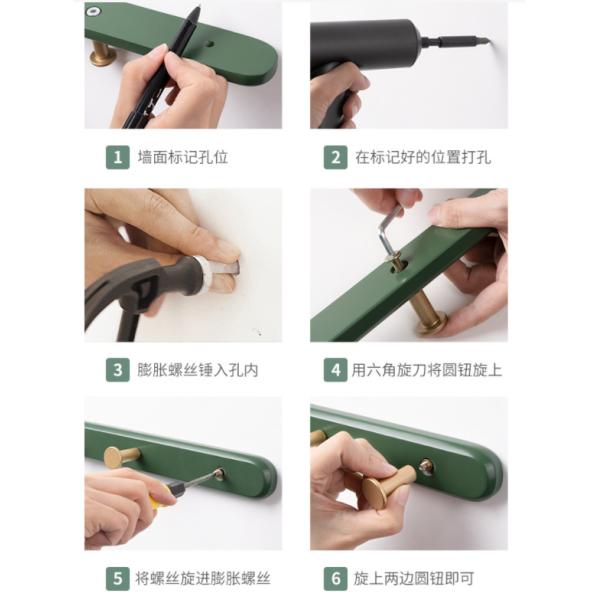 Heavy-Duty  Clothes Hook Decorative Wall Mounted Clothes Hanger Decorative Hook Rack