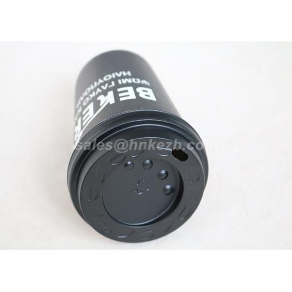 Custom 8oz Single Wall Black Paper Coffee Cups With Lids Flexographic Printing