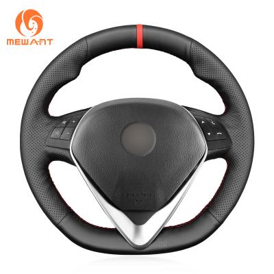 Custom Fit Black Leather Steering Wheel Cover for Alfa Romeo Giulietta MiTo 2014-2020