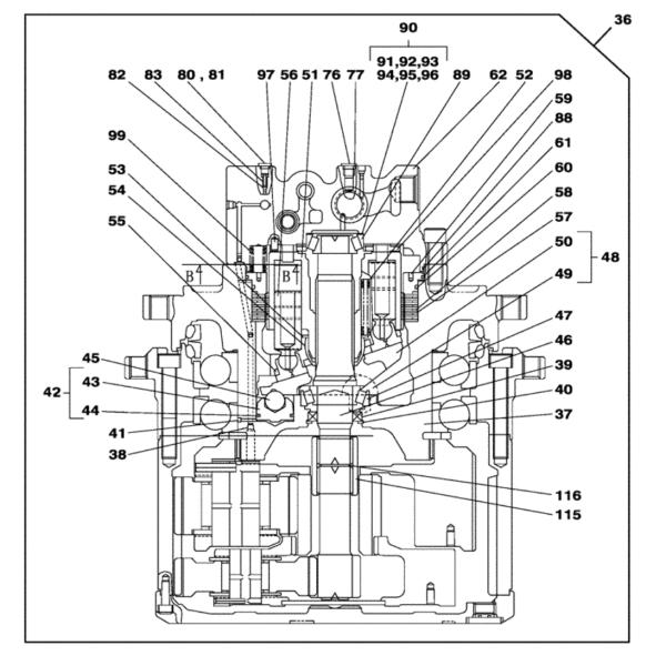 CRAWLER EXCAVATOR KBA10750 CX290 CX290B TRAVEL MOTOR LJ018700 LN001980 CX300C MOTOR ASSY TRAVEL