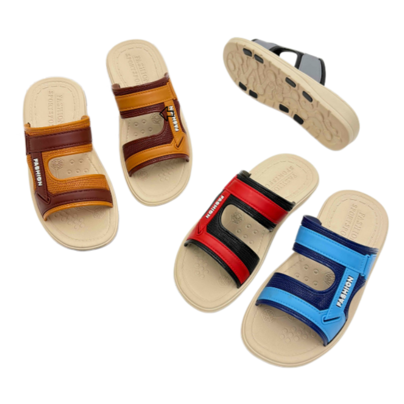 EVA Kids Mesh Panel FASHION Letter Print Non-slip Slide Sandals