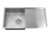 élimination de bruit faite main simple d'évier d'acier inoxydable de cuvette de 84x44cm