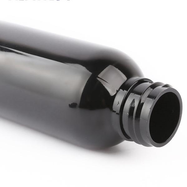 Round Soulder Serum Bottle With Pump , Portable Empty Pump Bottles For Shampoo