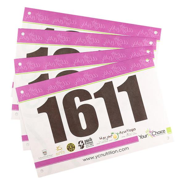 Screen Printing Race Bib Numbers Waterproof Marathon Runners Tag