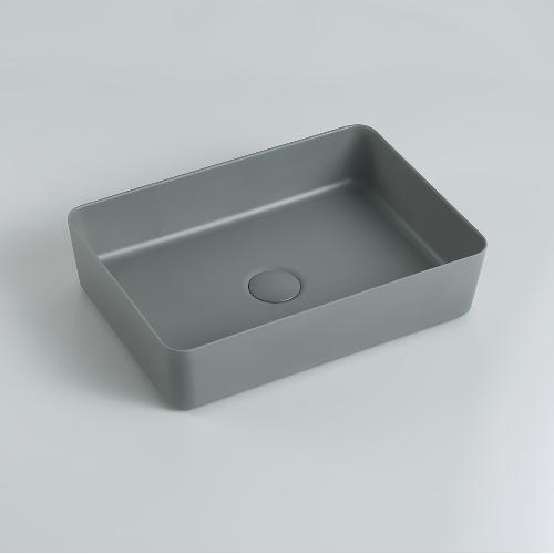 Melamine Basin Rectangular Ceramic Basin for Bathroom Glossy Color Rectangular Washbasin Bathroom Sink